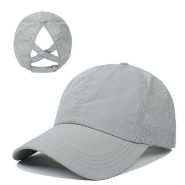 Criss Cross Ponytail Baseball Cap Mesh Thumbnail